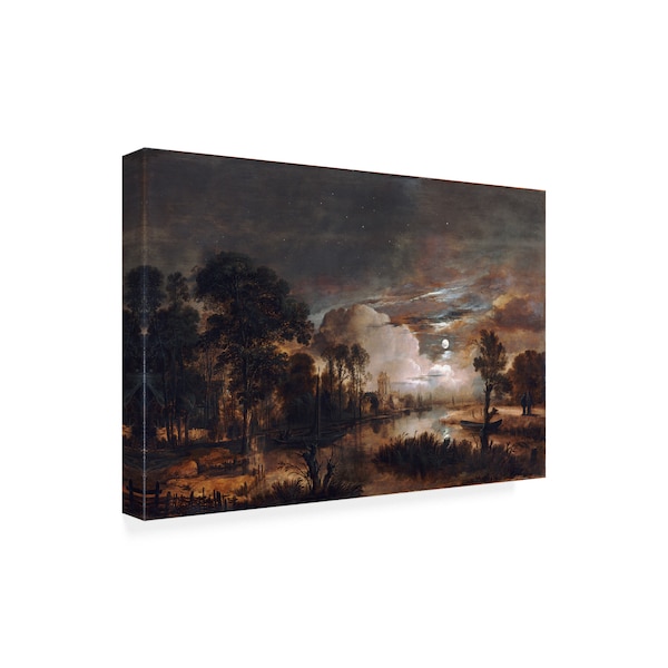 Neer 'Moonlight Night' Canvas Art,22x32